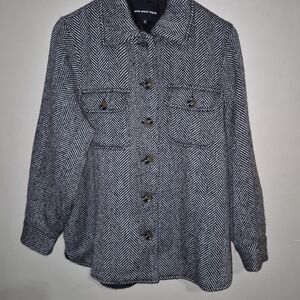 Wool Poly Who What Wear Herringbone Medium